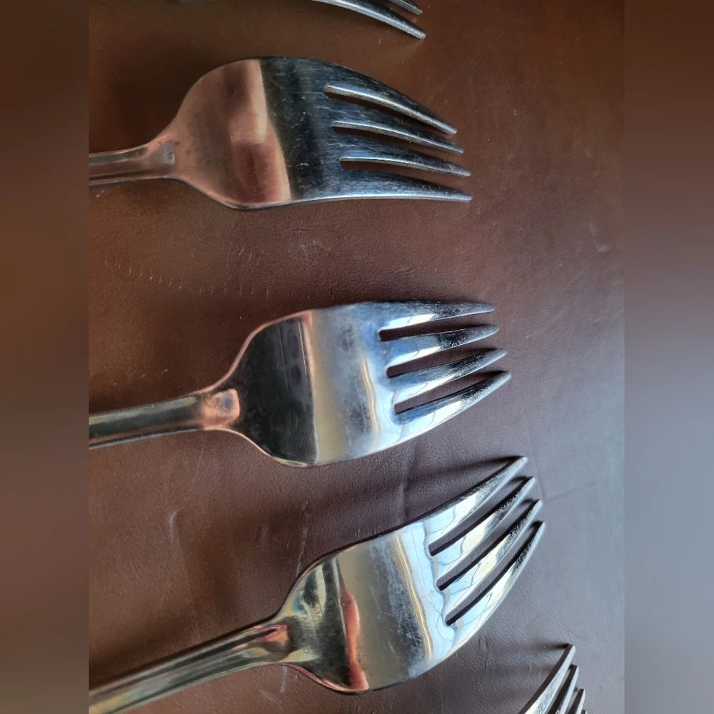 Cambridge MADISON SATIN Stainless Flatware Set Of 5 Dinner Forks 7-1/2